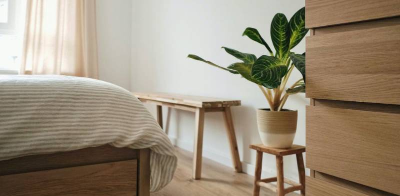 Planter sur tabouret