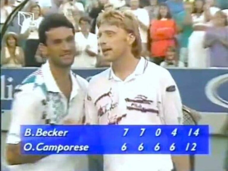 Open d'Australie 91 : Camporese donne une migraine à Boris Becker