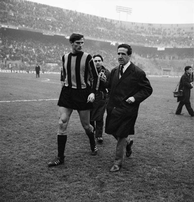 Helenio Herrera avec Giacinto Facchetti 