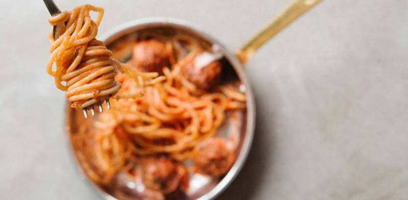 Spaghetti avec boulettes de viande