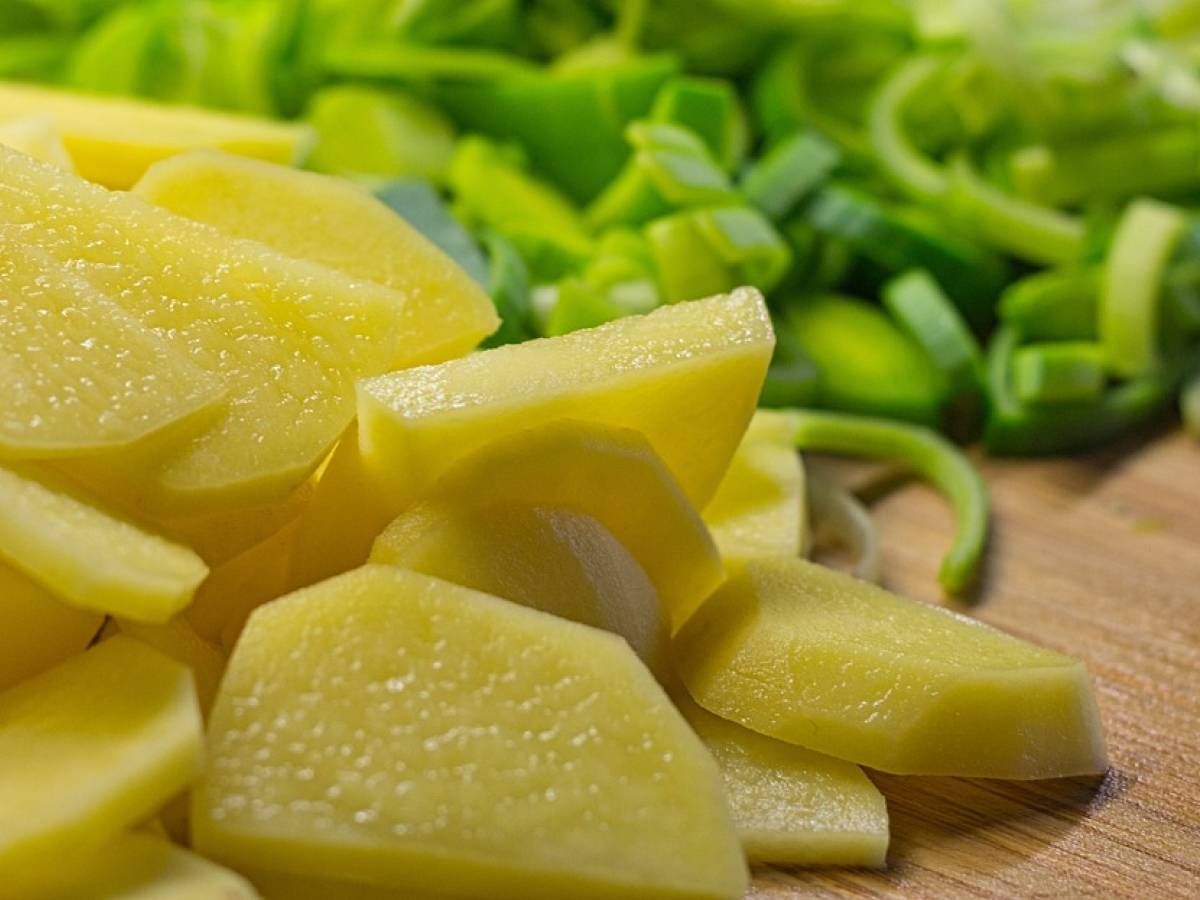 Pommes de terre et poireaux